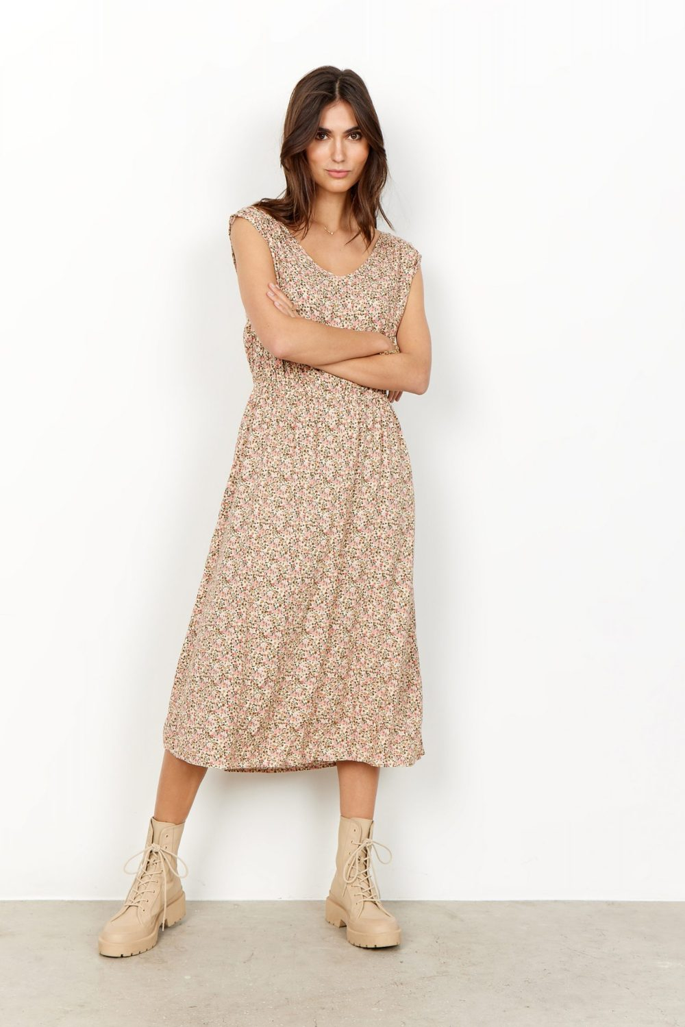 V Neck sleeveless Charlotta Dress - Image 1