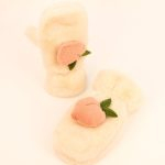 Kids Fluffy Mittens - Peach
