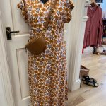 Twill Daisy Notch Neck Dress