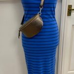 Nancee Distressed Stripe Midaxi Dress