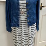 Frankie Distressed Stripe T Dress