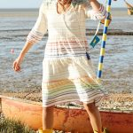 Ruffle Neck Cheesecloth Tiered Dress