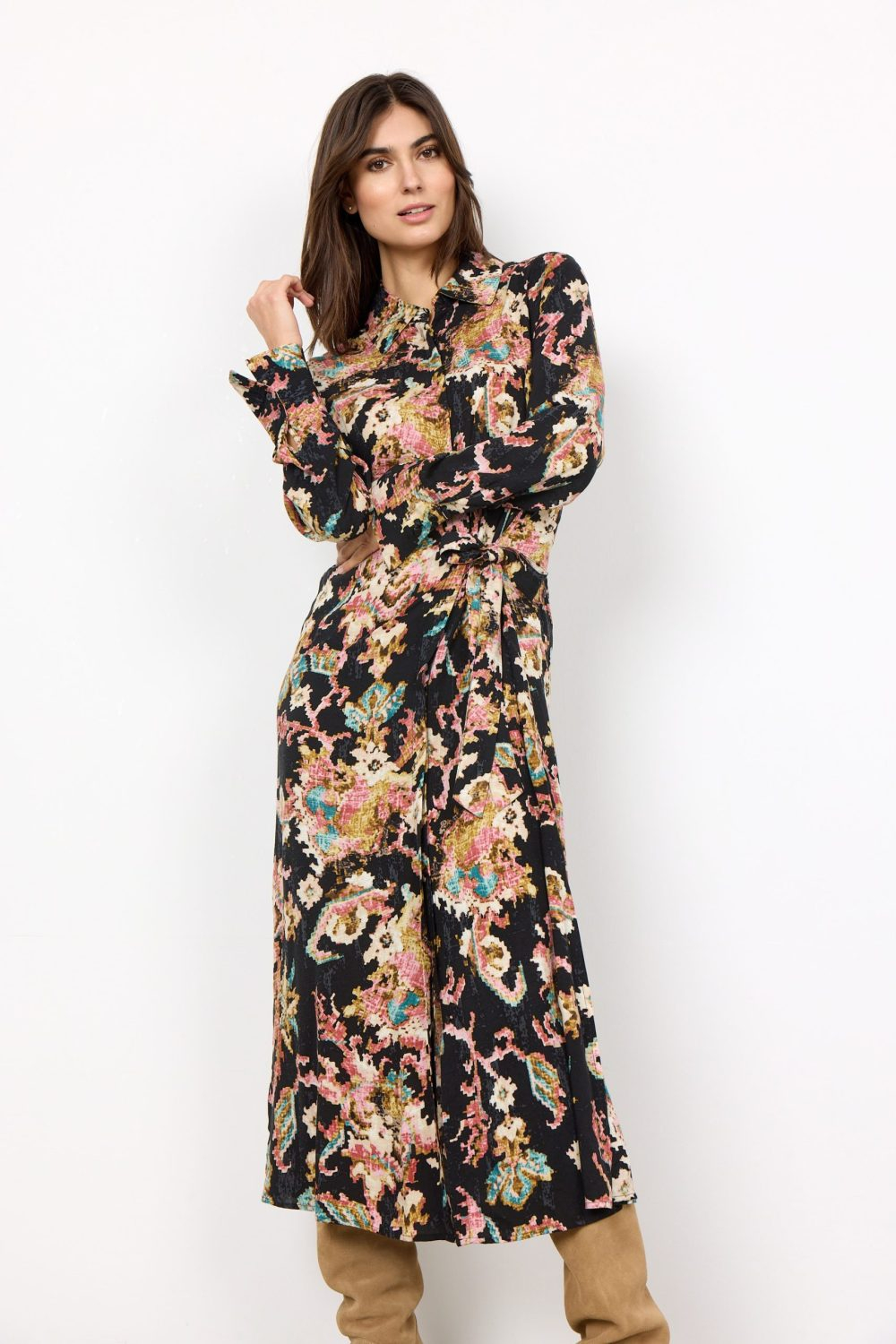 Takari Tie Waist Shirt Dress - Image 3
