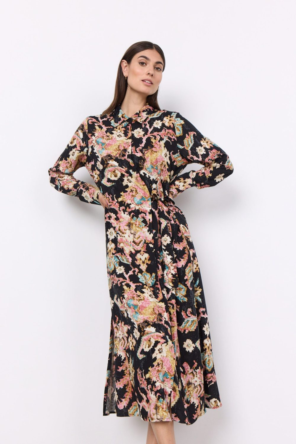 Takari Tie Waist Shirt Dress - Image 1