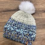 Twisted Sparkle Knitted Bobble Hat