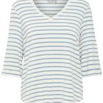 Feporsi V Neck Stripe Tee