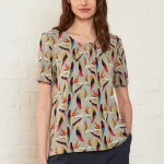 Paradise Bloom Pintuck Top