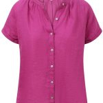 Button Through Linen Blouse