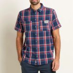 Navy Check Short Sleeve Shirt