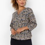 Felicity AOP 468 Notch neck T Shirt