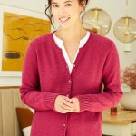 Notch Neck Roll Edge Cardigan