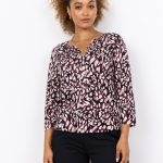 Felicity AOP 474 Notch Neck Top