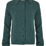 Collar & Cable Fleck Cardigan