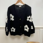 Woollen Daisy Button Up Cardigan