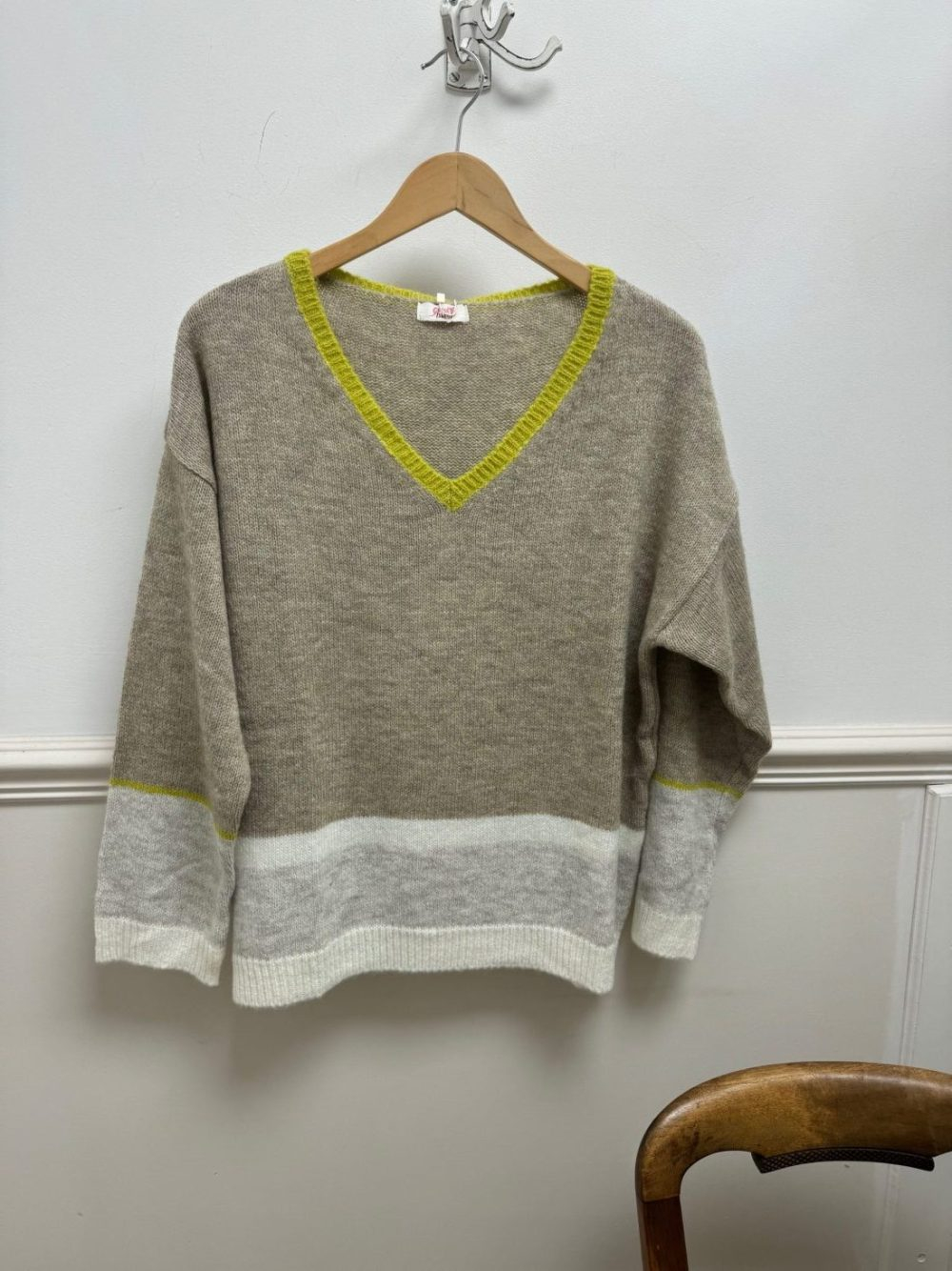 Woollen Striped Edge Jumper - Image 1