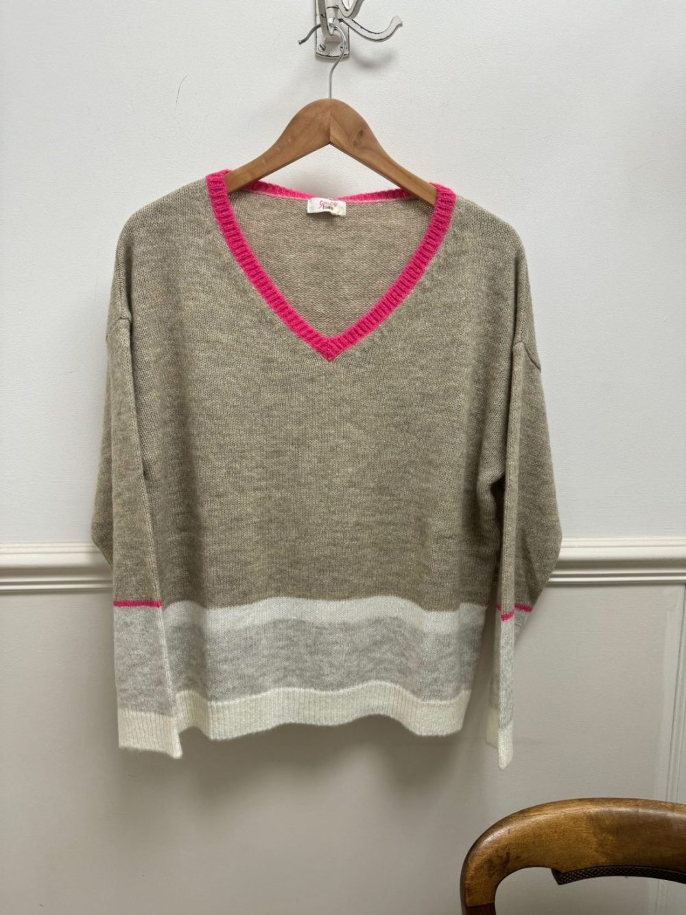 Woollen Striped Edge Jumper - Image 2