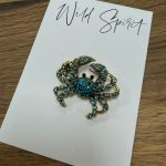 Mini Blue Crab Brooch
