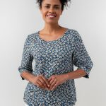 Lakeside Ditsy Print Folk Top