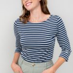 Monica Jersey Striped Top
