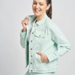 589JK Soft Mint Denim Jacket