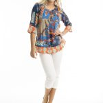 Camps Bay Pleated 3/4 Sleeve Top