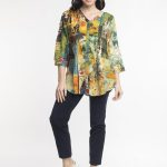 Figaro Pleated Button Through Tunic