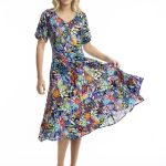 Grenada Godet Short Sleeve Dress