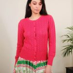 Heart Pointelle cardigan