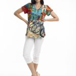 Paris Streets Contemporary V Neck T-Shirt