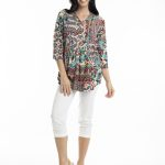 Rio Pleated 3/4 Sleeve Top