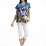 Santorini Contemporary V Neck T-Shirt