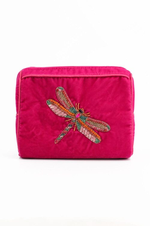 Pink Dragonfly Medium Pouch