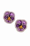 Pansy Beaded Studs
