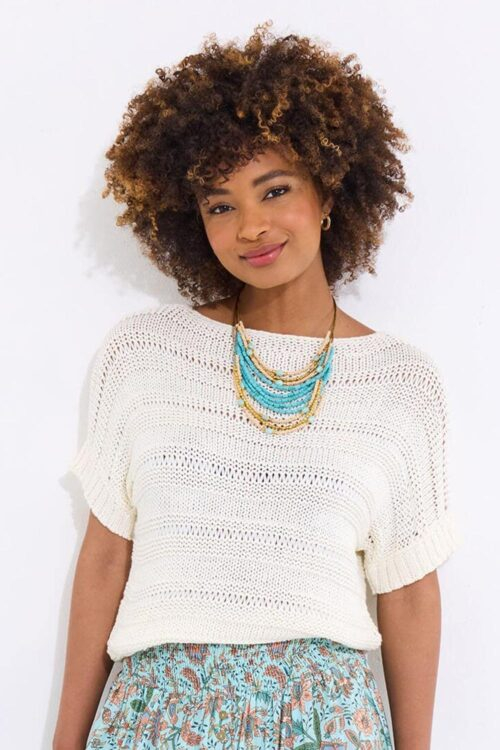 Simply Summer Short Sleeve Knitted Jumper
