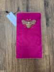 Gold And Pink Bee Glasses Case