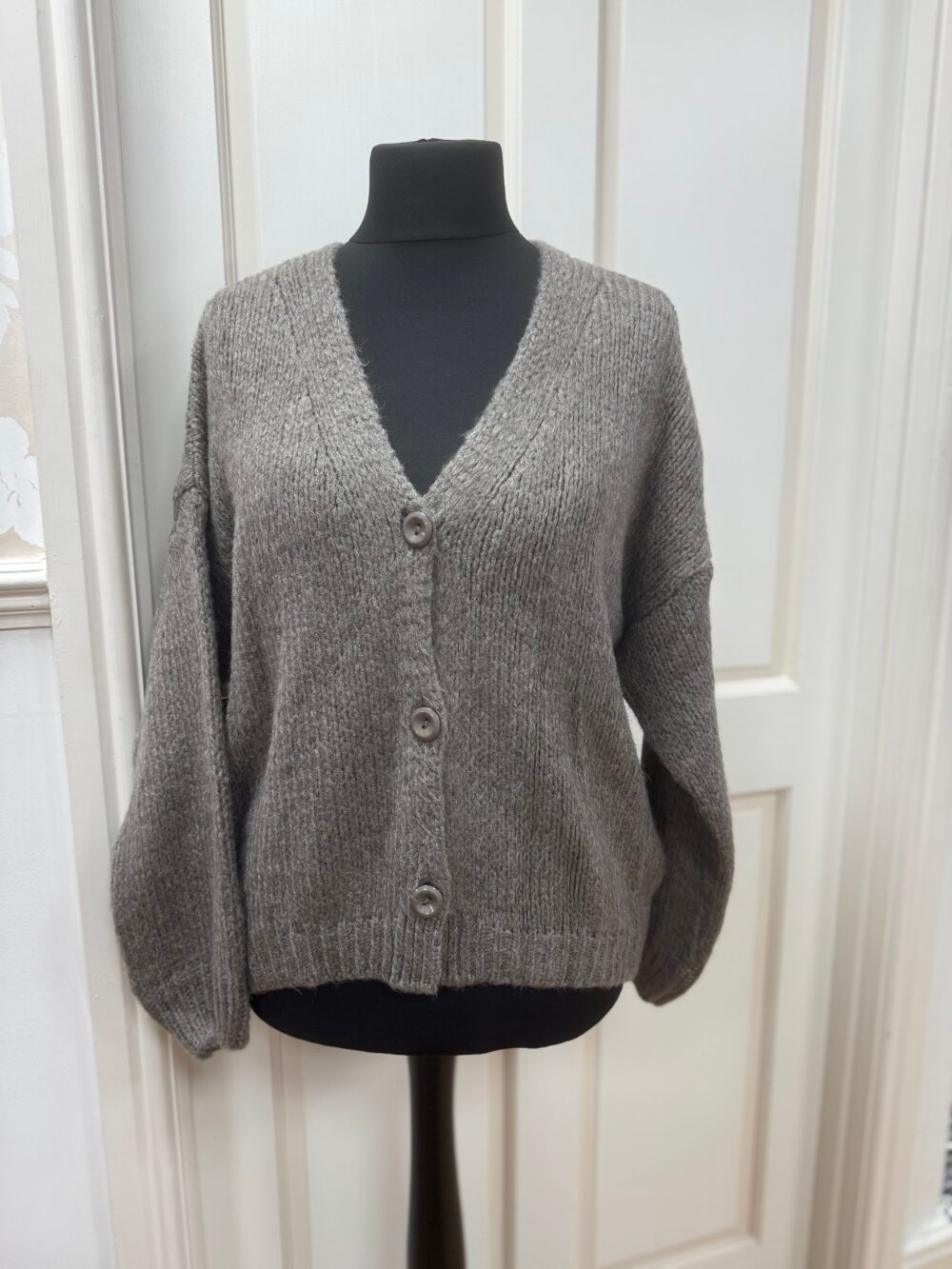 Chunky Knit Button Front Cardigan - Image 2