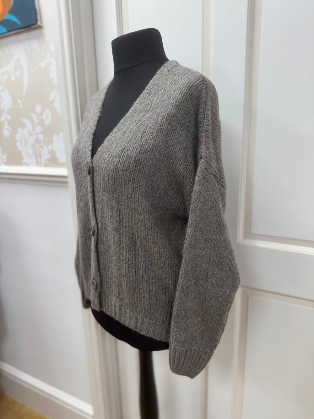 Chunky Knit Button Front Cardigan - Image 5