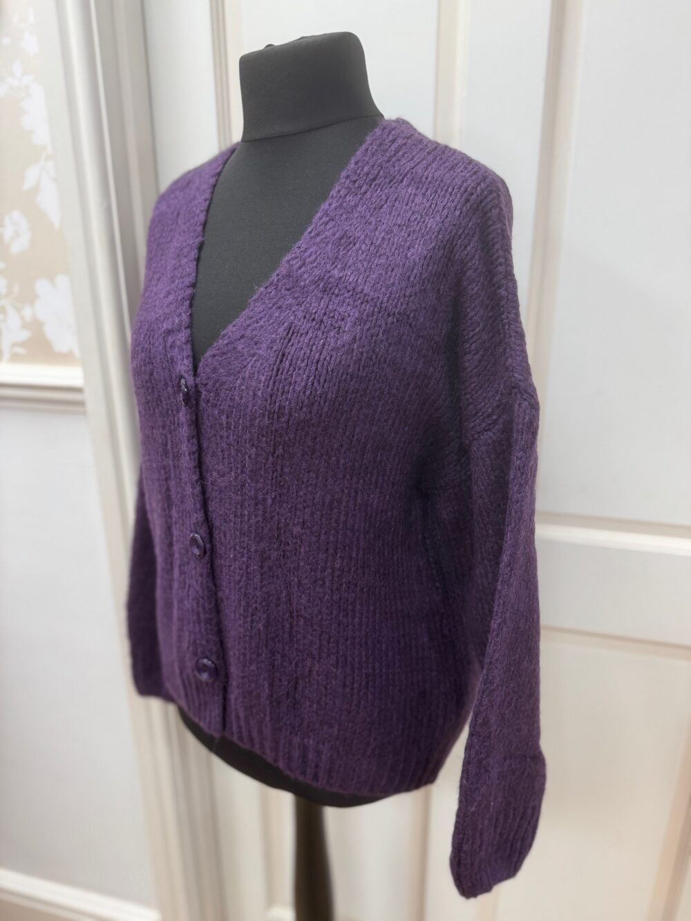 Chunky Knit Button Front Cardigan - Image 6