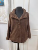 Soft Touch Button Front Collared Jacket
