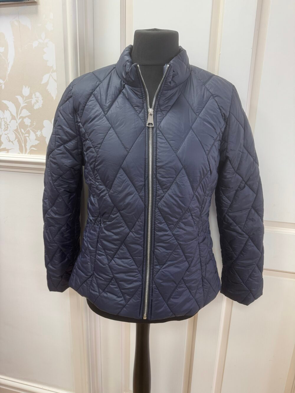Diamond Zip up Coat - Image 1