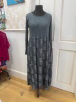 Cotton Mono Print Long Sleeve Venus Dress - Image 2