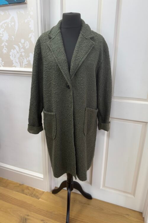 Boucle One Button Coat