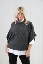 Cowl Neck Poncho Top