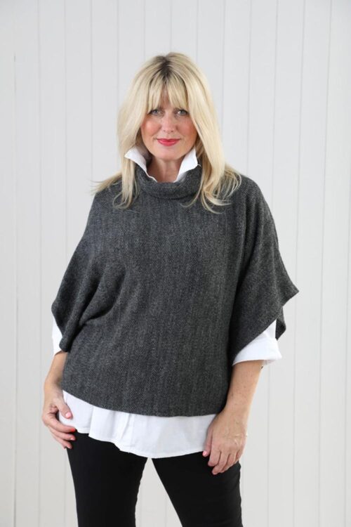 Cowl Neck Poncho Top