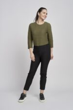 302CT Slim Leg Bengaline Brushed Ankle Grazer