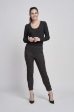 302CT Slim Leg Bengaline Jacquard Ankle Grazer