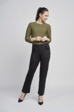 405T Ponte Jean Style Trouser With Pocket Detail - Image 9