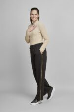 643T Wide Leg Trouser With Side Tape Detail - Image 2