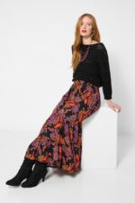 Fabulous Florals Button Front Maxi Skirt - Image 2