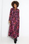 Sophia Floral Maxi Shirt Dress